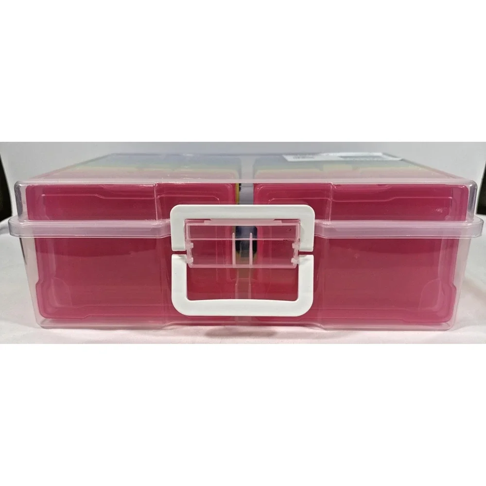Simply Tidy Craft Storage Case 16 Inner Containers Rainbow Multicolored 4x6 Case